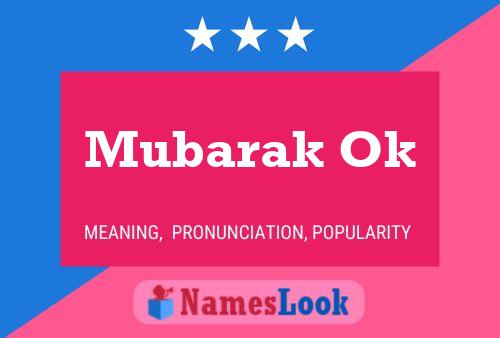 Mubarak Ok Name Poster