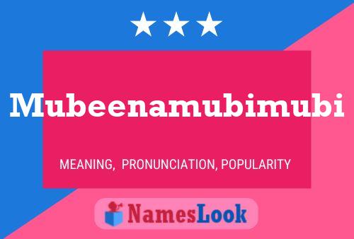 Mubeenamubimubi Name Poster