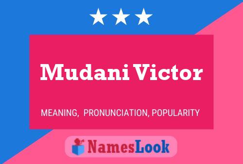 Mudani Victor Name Poster