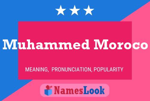 Muhammed Moroco Name Poster