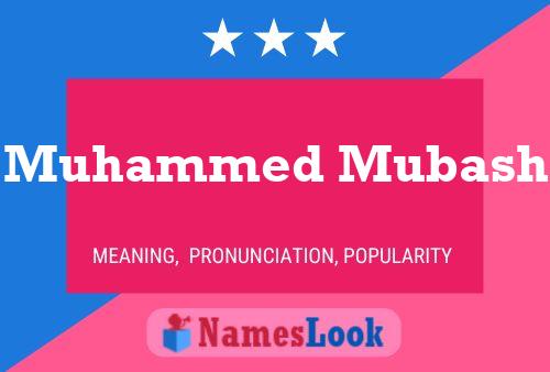 Muhammed Mubash Name Poster