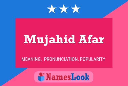 Mujahid Afar Name Poster