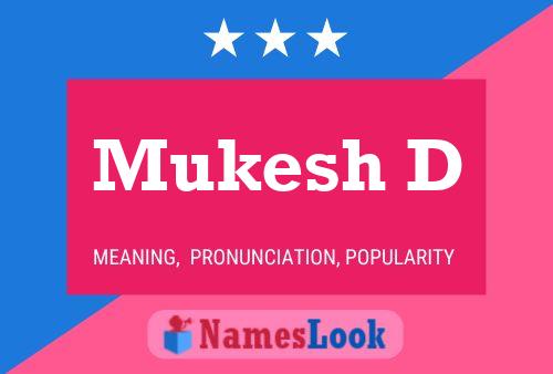 Mukesh D Name Poster