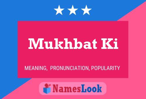 Mukhbat Ki Name Poster