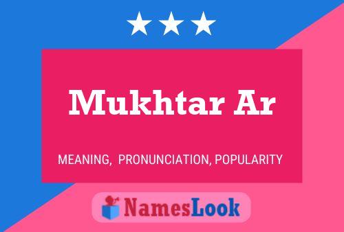 Mukhtar Ar Name Poster