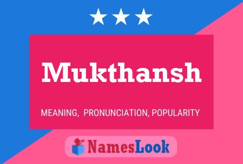 Mukthansh Name Poster