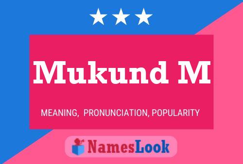 Mukund M Name Poster