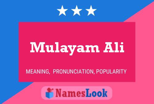 Mulayam Ali Name Poster