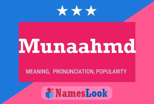 Munaahmd Name Poster