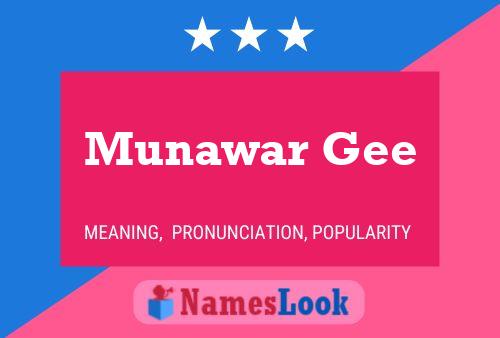 Munawar Gee Name Poster