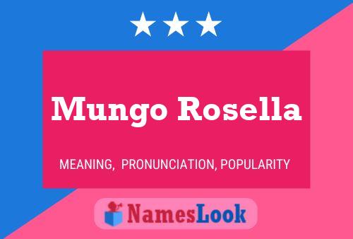 Mungo Rosella Name Poster