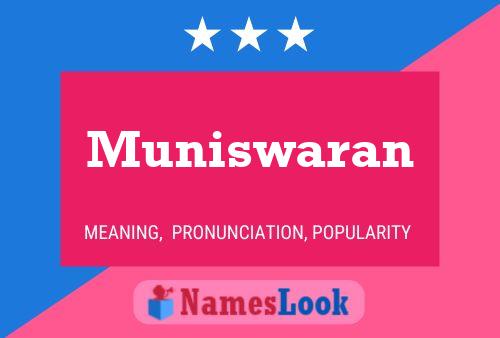 Muniswaran Name Poster