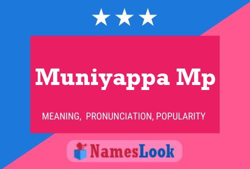 Muniyappa Mp Name Poster