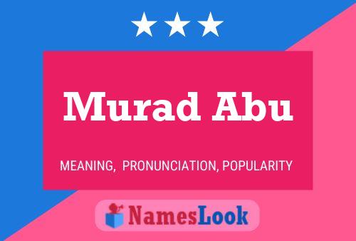 Murad Abu Name Poster