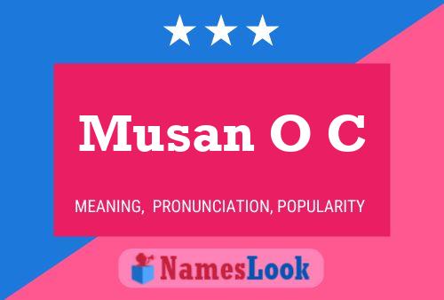 Musan O C Name Poster