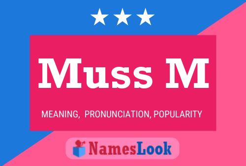 Muss M Name Poster