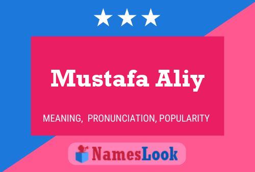 Mustafa Aliy Name Poster