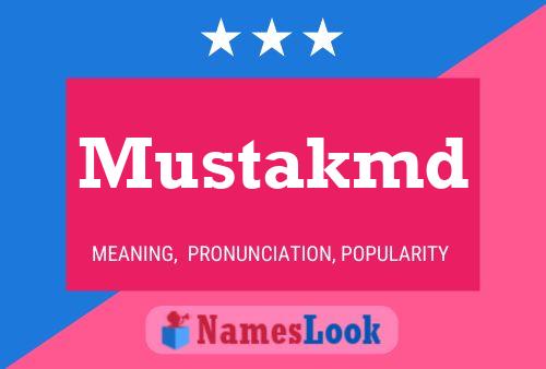 Mustakmd Name Poster