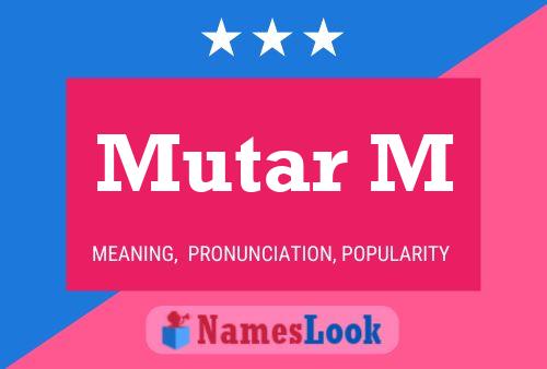 Mutar M Name Poster