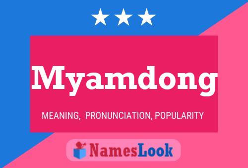 Myamdong Name Poster