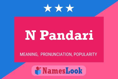 N Pandari Name Poster