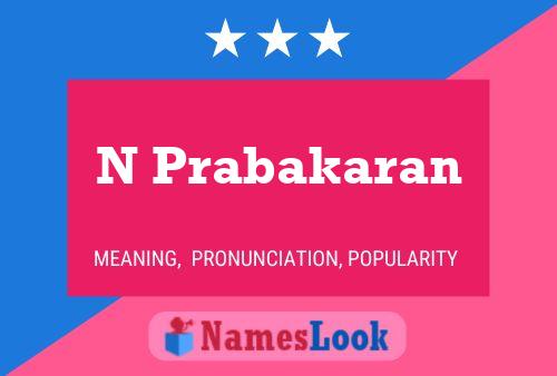 N Prabakaran Name Poster