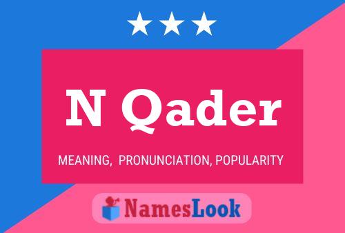 N Qader Name Poster