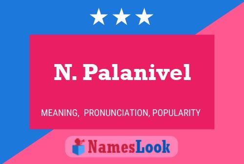 N. Palanivel Name Poster