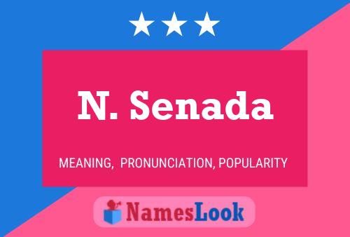 N. Senada Name Poster