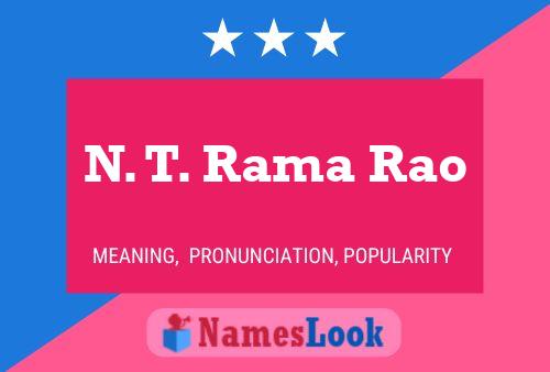 N. T. Rama Rao Name Poster