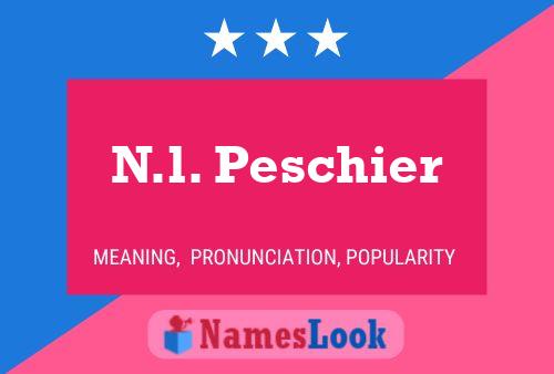 N.l. Peschier Name Poster