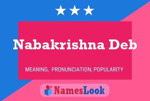 Nabakrishna Deb Name Poster