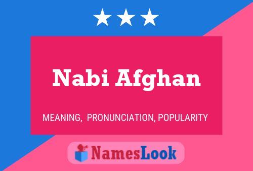 Nabi Afghan Name Poster