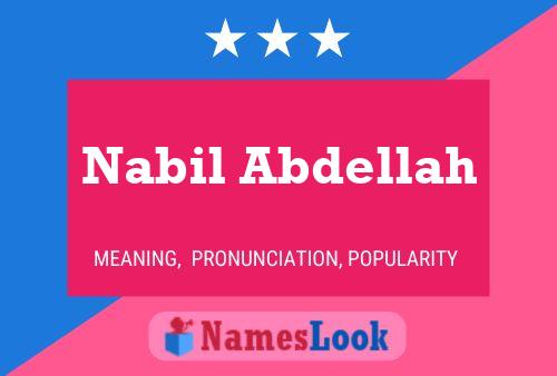 Nabil Abdellah Name Poster