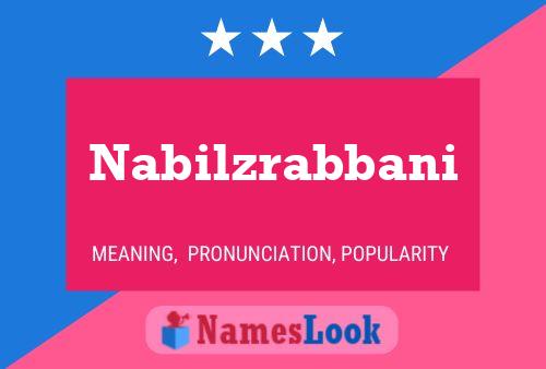 Nabilzrabbani Name Poster