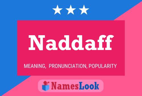 Naddaff Name Poster