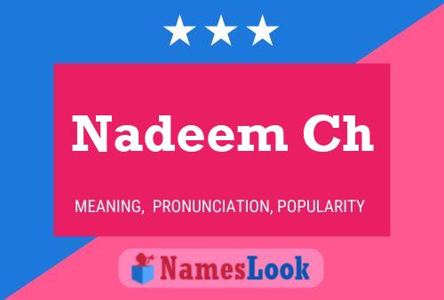 Nadeem Ch Name Poster