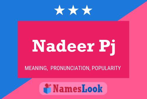 Nadeer Pj Name Poster