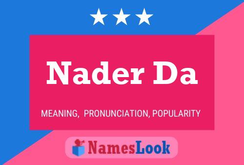 Nader Da Name Poster