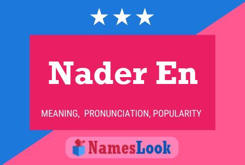 Nader En Name Poster