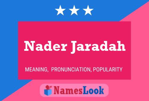 Nader Jaradah Name Poster