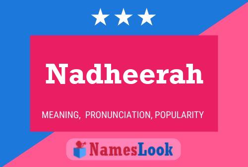 Nadheerah Name Poster