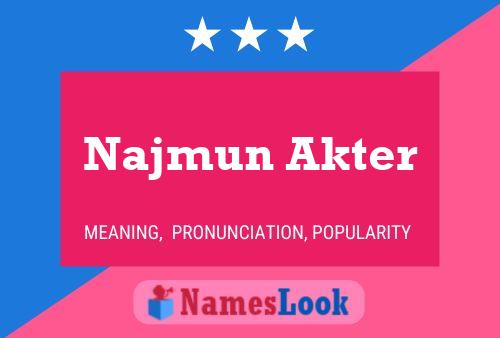 Najmun Akter Name Poster