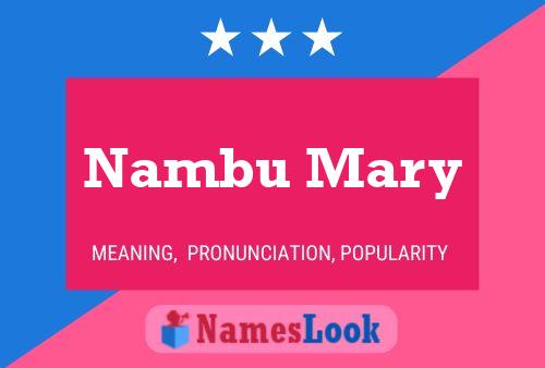 Nambu Mary Name Poster