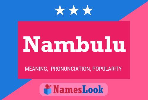 Nambulu Name Poster