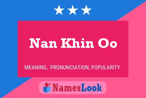 Nan Khin Oo Name Poster