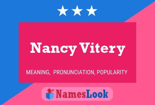 Nancy Vitery Name Poster