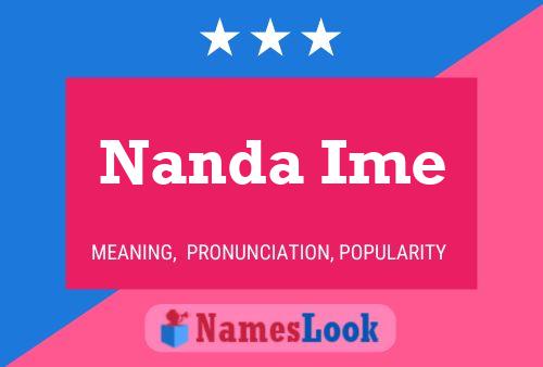 Nanda Ime Name Poster