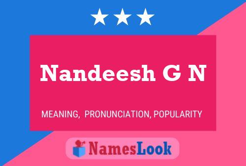 Nandeesh G N Name Poster