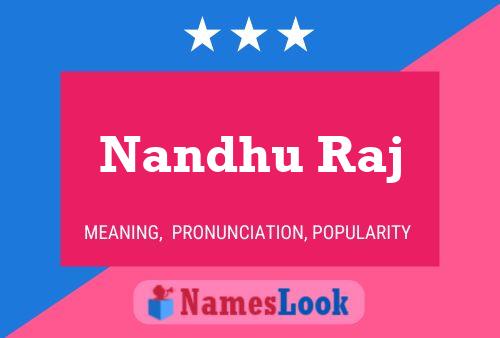 Nandhu Raj Name Poster